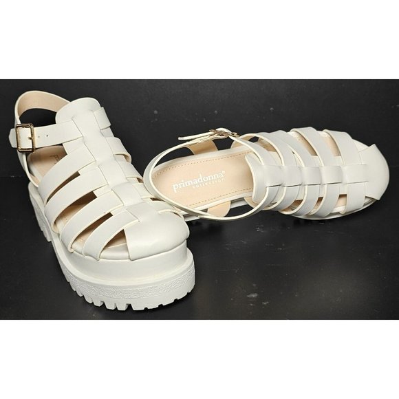 PRIMADONNA COLLECTION WOMEN SANDAL Strap Platform Euro Sizes  White 00134 ECP - Picture 10 of 12